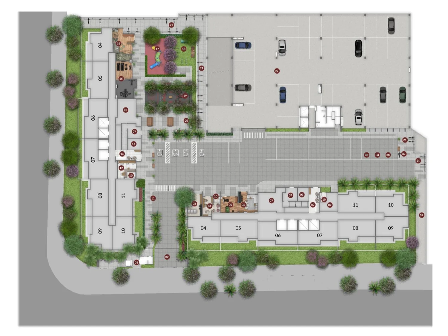 Implantação do Renascença Residencial, primeira fase do Città Riva Gran Tijuca